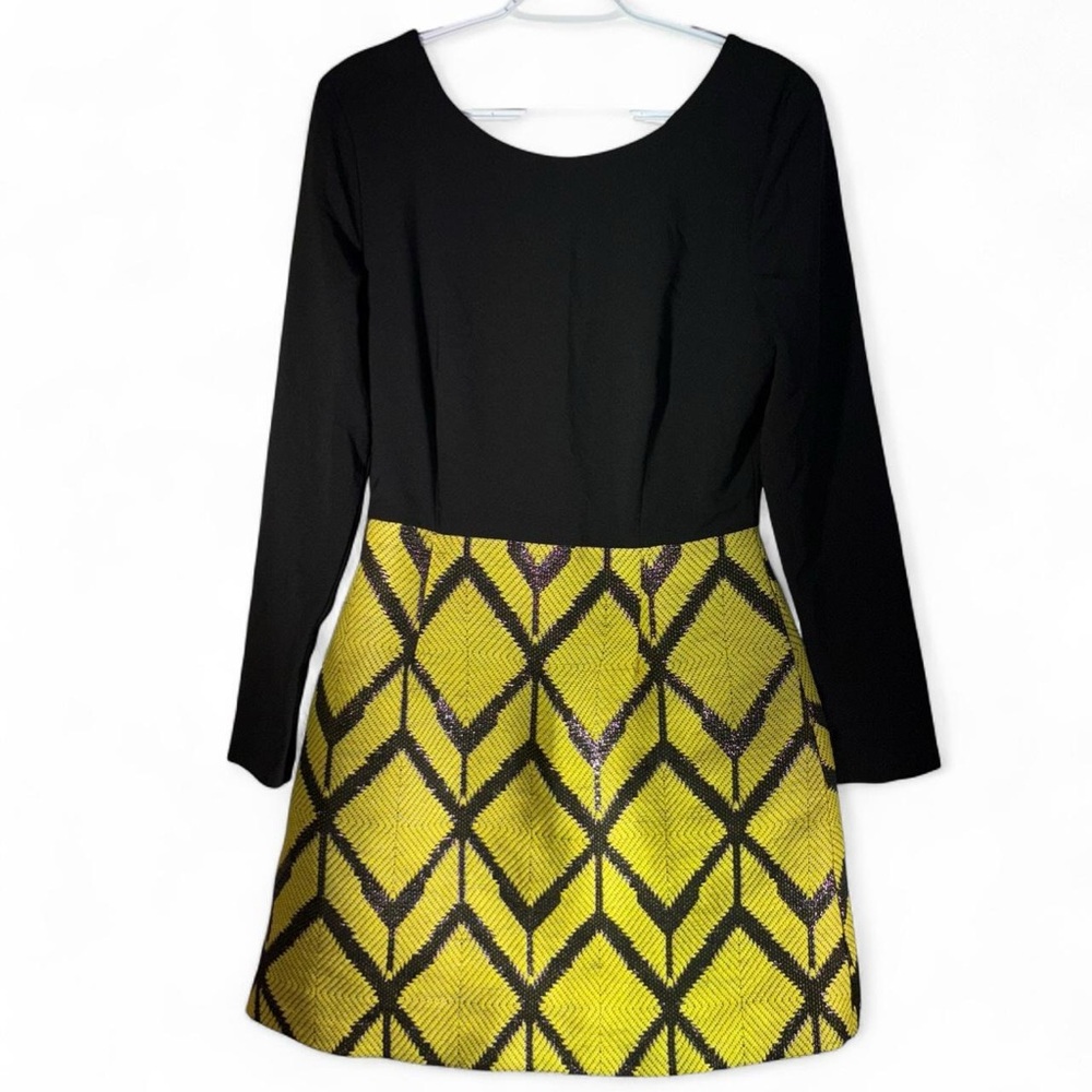Hutch Black Retro Long Sleeve Dress